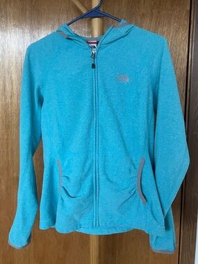 The North Face Women's Light Blue Full-Zip Fleece